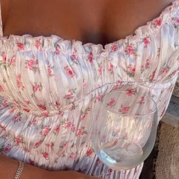 NWT $128 RUMORED Marionette midi dress / candied carnation S - Picture 4 of 14